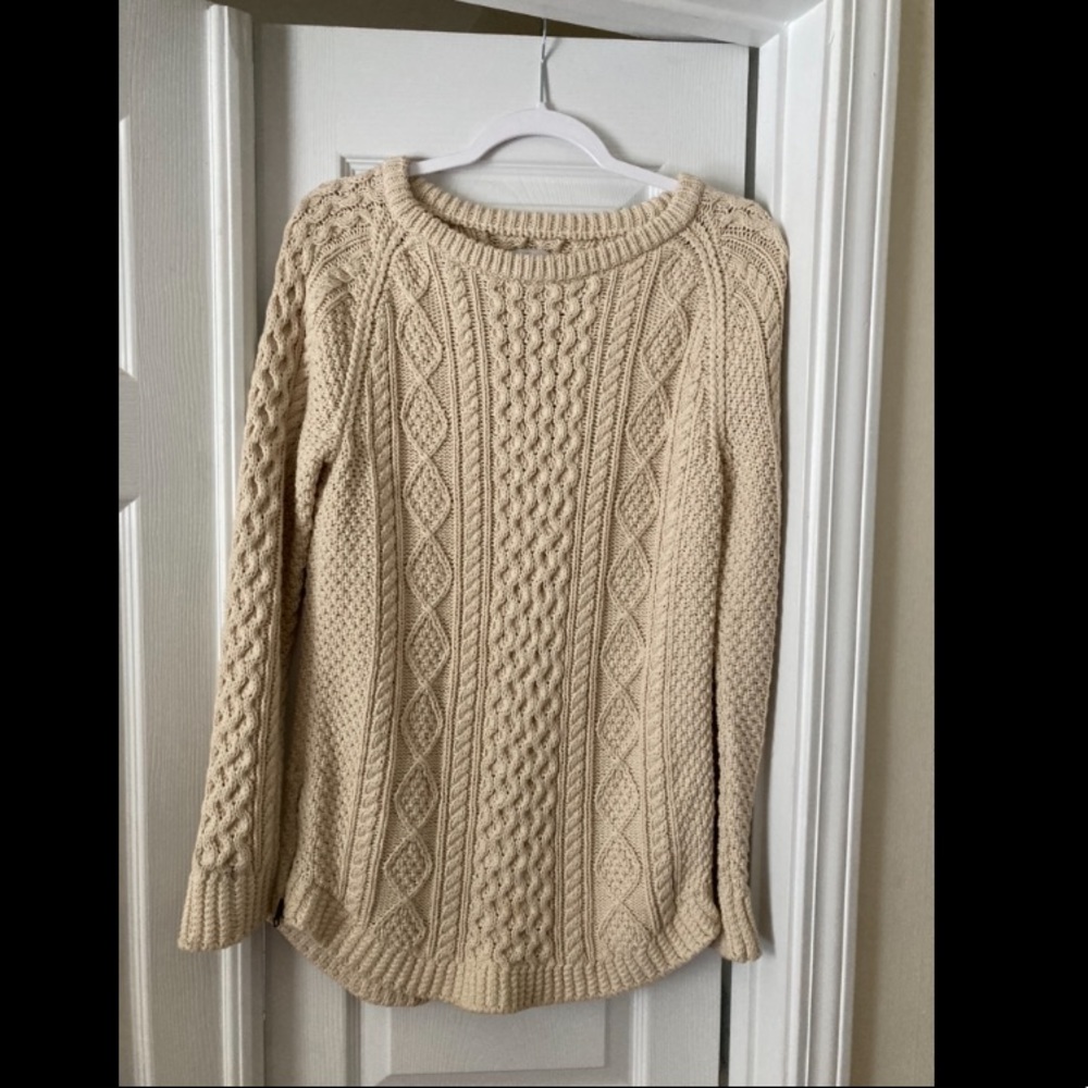 Ll Bean Signature fisherman Tunic sweater size S